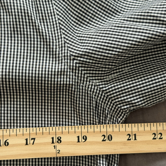 Paul Smith Button Up Long Sleeve Shirt Tailored Fit Black Check Blue Wrist Large - Picture 3 of 8